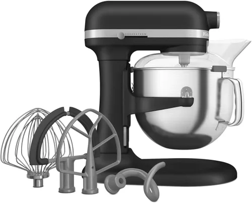 Vista 3 de KitchenAid KSM70SK - Mezclador de soporte elevador de tazón de 7 cuartos con batidor de doble borde flexible y accesorio de molinillo de alimentos