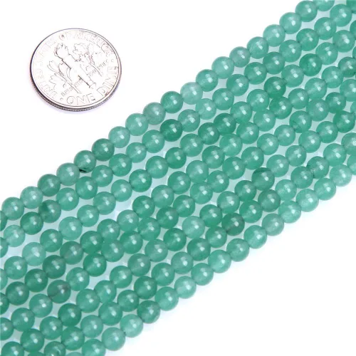 Vista 21 de JOE Foreman - Cuentas de jade de aventurina verde para hacer joyas, semipreciosas, 0.079 in, redondas, 15.0 in