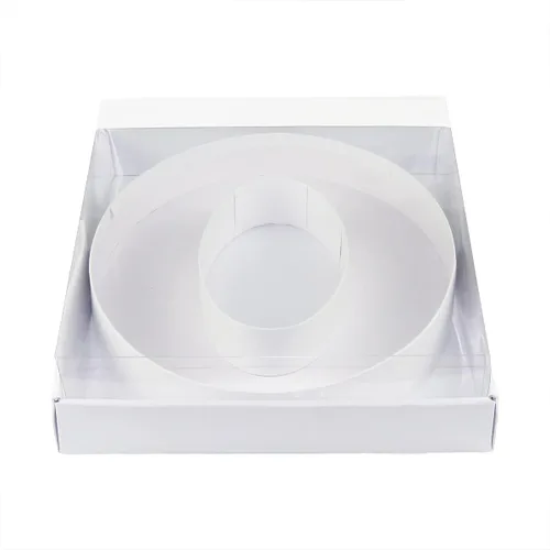 Vista 30 de WENPACK 2025 - Caja de regalo de cartón con forma de tapa transparente (negro, tapa graduada)