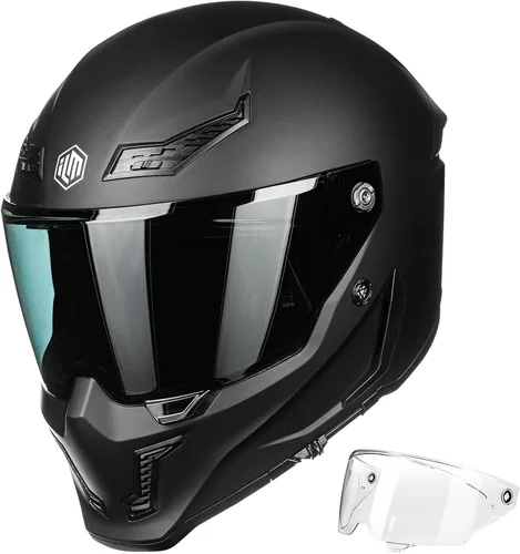 Vista 17 de ILM Cascos para Motocicleta para Adultos Hombres Mujeres Casco Integral DOT ECE con Visor Dual para Carreras en Calle con Pinlock Modelo MF509