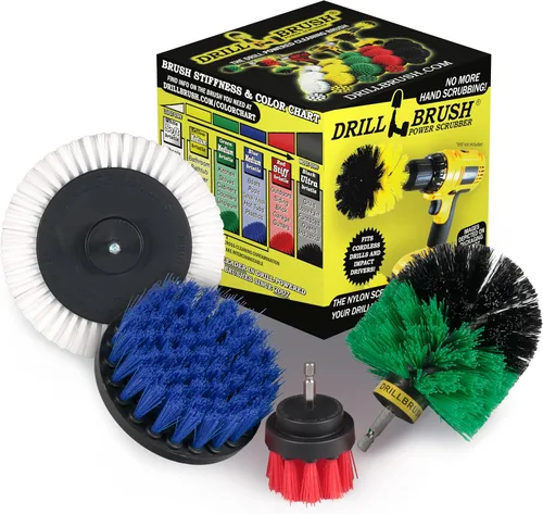 Vista 8 de Drillbrush Azul – Juego de accesorios de cepillo de limpieza de barco – Aluminio – Madera – Detalle personal de embarcaciones – Kit de limpieza