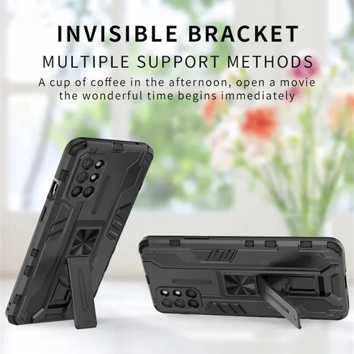 Vista 3 de Asuwish Funda para teléfono OnePlus 8T OnePlus8T Plus 9R 5G con protector de pantalla de vidrio templado y Slim Stand Cell One Plus8T5G On + 1 Plus