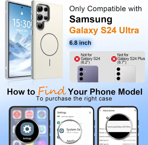Vista 510 de Jshru Funda para Samsung Galaxy S26 Plus/Galaxy S25 Plus: para Galaxy S24 Plus [compatible con Magsafe] [2 protectores de pantalla HD] cubierta