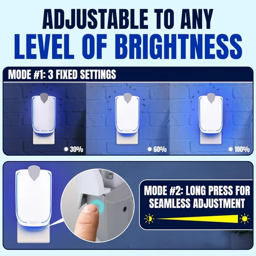 Vista 4 de 1 trampa para moscas de fruta y 5 cartuchos adhesivos, atrapador de insectos enchufable para interiores, trampa para moscas de luz UV captura moscas
