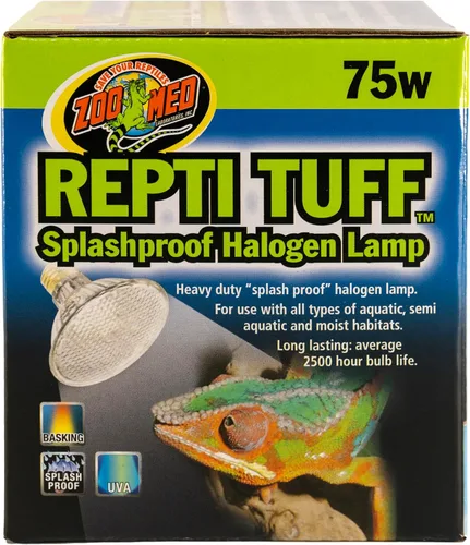 Vista 4 de Zoo Med Turtle Tuff Lámpara halógena a prueba de salpicaduras 75 vatios