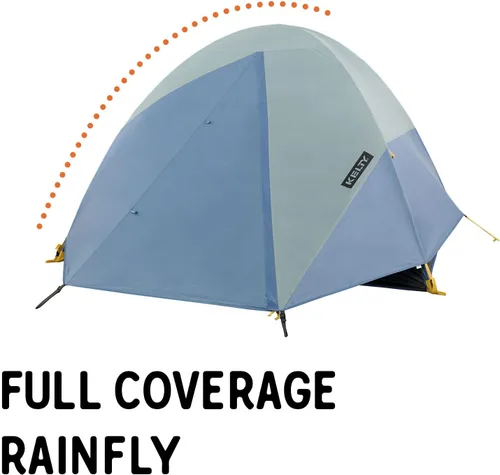 Vista 3 de Kelty Discovery Element - Tienda de campaña para campamento, refugio de campamento digno de tormenta, postes de fibra de vidrio, líneas prefijadas