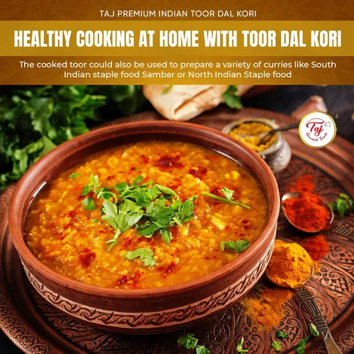 Vista 5 de TAJ Premium Indian Toor Dal Kori, Unoily, Madhi, (4 libras)