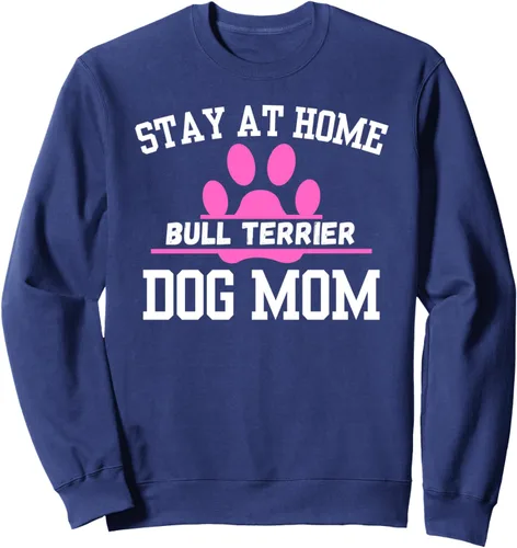 Vista 5 de Stay At Home BULL TERRIER Dog Mom Sweatshirt