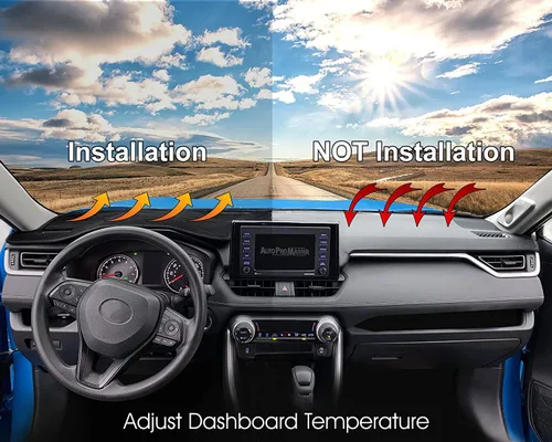 Vista 4 de Tapete para tablero de instrumentos compatible con Volkswagen Jetta 2011, 2012, 2013, 2014, 2015, 2016, 2017, 2018, conducción izquierda..
