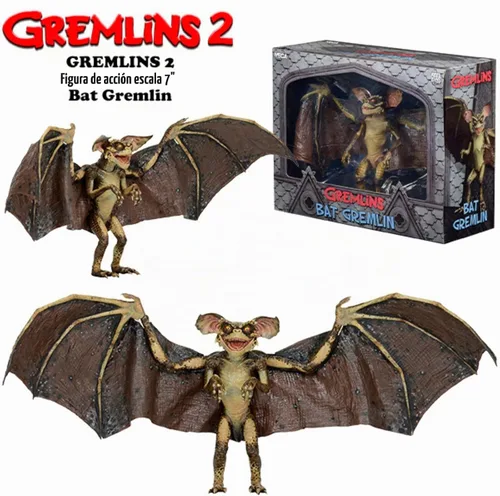 Vista 3 de NECA Gremlins 2 - Figura de acción de Gremlin de murciélago en caja