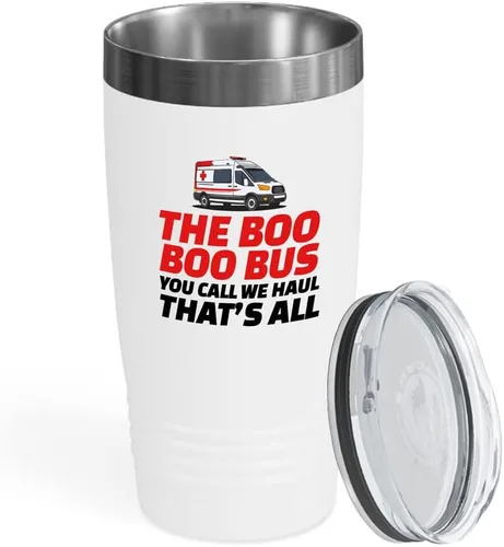 Vista 7 de Ambulance Driver Black Viking Tumbler 20oz – I Drive The Wee Woo Bus – Hospitales EMT Pacientes Transportando Técnico Enfermo Apreciación Med