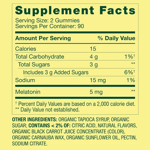Vista 3 de SUREFECT Spring Valley - Gomitas de melatonina – 5 mg por porción, apoyo para dormir, sabor fresa, organizador de 60