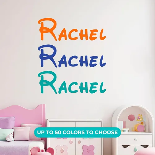 Vista 6 de e-Graphic Design Inc Decoración de nombre personalizada, calcomanías de nombre personalizadas para habitación del bebé e interior del hogar
