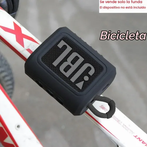 Vista 2 de Hermitshell Funda rígida de viaje para altavoz Bluetooth portátil JBL Go 3 / Go 4 (carbón, funda de silicona)