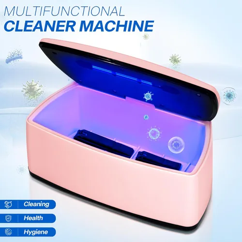 Vista 2 de Esterilizador de herramientas de uñas, función de limpieza de luz azul de doble tubo, enchufe USB, gran capacidad de 1 litro para herramientas