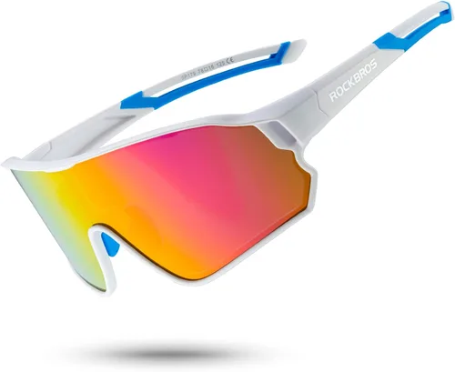 Vista 19 de ROCKBROS Polarized Sports Sunglasses Anti-Glare HD Cycling Sun Glasses Todo negro