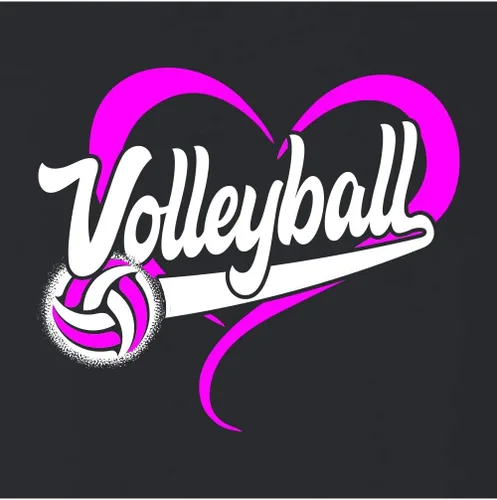 Vista 3 de Go All Out Sudadera con capucha recortada para mujer, diseño de corazón de voleibol, idea de regalo