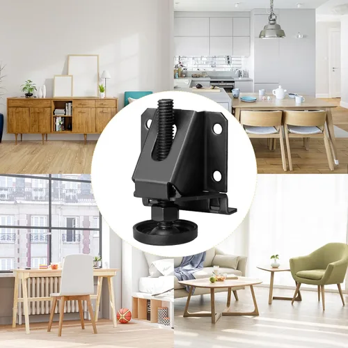 Vista 6 de Sanchamy Pies niveladores de muebles de alta resistencia, nivelador de patas de mesa ajustable, pies de nivelación para muebles, mesa, armarios