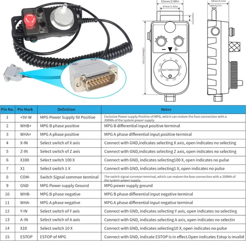 Vista 5 de CNCTOPBAOS 4 Axis CNC Controller Offline Stand Alone PLC DDCSV3.3 w/MPG DC24V, 500KHz,VFD/Spindle/Stepper/Servo Motor Motion Control