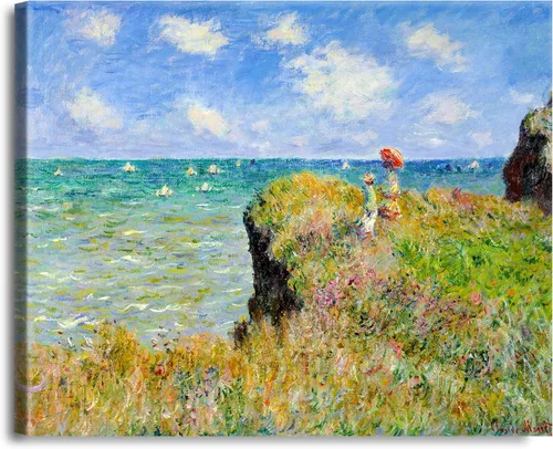 Vista 259 de A&T ARTWORK Antibes Seen from The Salis Gardens de Claude Monet Las Obras de Arte Clásico Mundial Reproducciones, Impresiones de Arte en Lienzo