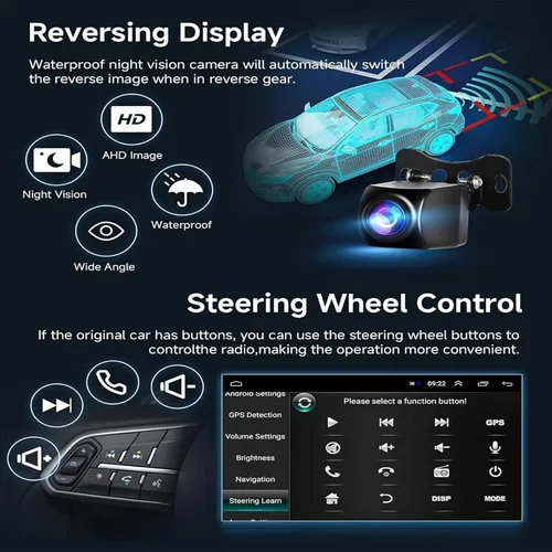 Vista 5 de PHEZEN Estéreo de coche con pantalla táctil de 7 pulgadas compatible con Ford Edge 2007-2010, Android 13 Doble DIN Radio de coche con Carplay