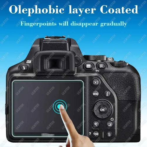 Vista 4 de ULBTER Protector de pantalla aplicable para cámara Nikon D3500 D3400 D3300 D3200 D3100 y cubierta de zapata caliente, [2+3 unidades] 9H dureza
