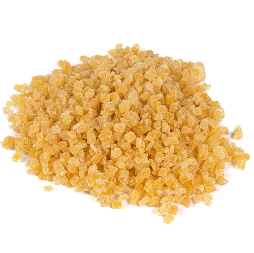 Vista 3 de Trozos de jengibre cristalizado (4 oz) - Caramelos masticables de jengibre confitado - Ideal para hornear, bocadillos y náuseas de IAN's