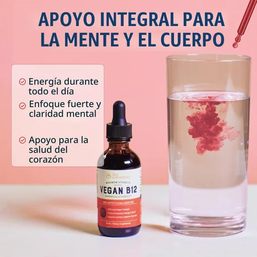 Vista 3 de Live Conscious Gotas líquidas sublinguales de vitamina B12 vegana Fórmula de metilcobalamina de B12 de máxima potencia 5000 mcg Vitamina B 12
