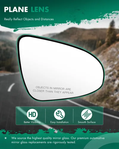Vista 5 de SCITOO Espejo retrovisor lateral del pasajero para 2012-2015 2016 2017 para Toyota Camry 2015 Corolla 2014-2017 para Yaris Espejo retrovisor cromado