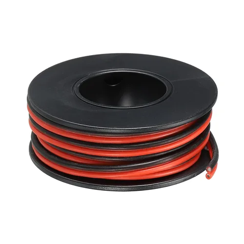 Vista 12 de MECCANIXITY Alambre de calibre 14, 2 conductores, alambre de silicona paralelo de 14 AWG, alambre trenzado de alambre de cobre estañado, carrete