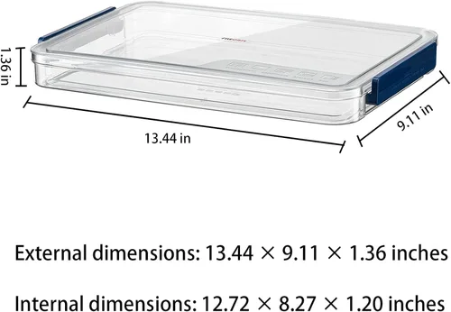 Vista 6 de Almacenamiento de papel para álbumes de recortes A4, caja de almacenamiento de fotos, caja de archivo de plástico (azul)