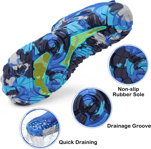 Vista 5 de Scurtain - Zapatos de agua unisex para hombre y mujer, de secado rápido, sensación de pies descalzos, zapatos acuáticos deportivos, para senderismo