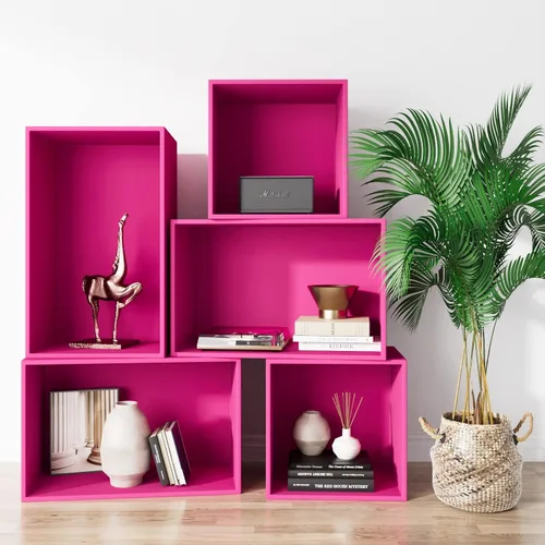 Vista 2 de LACHEERY Papel tapiz rosa intenso para dormitorio, papel tapiz texturizado mate, 12 x 160 pulgadas, papel adhesivo rosa magenta para armarios