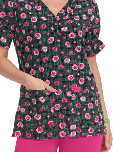 Vista 3 de KOI Betsey Johnson B126PR - Camiseta médica Canola para mujer