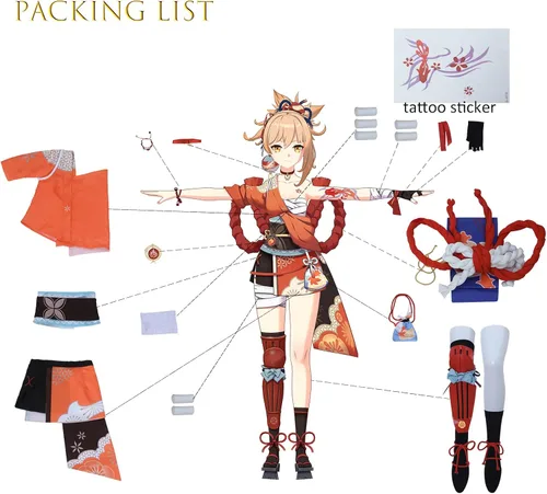 Vista 3 de LTAKK Genshin Impact - Disfraz de anime para mujer