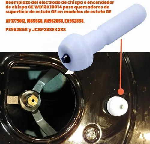 Vista 3 de MENSI GE WB13K10014 - Encendedor de electrodo de chispa genuino para estufa de gas, 4 paquetes