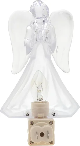 Vista 5 de Creative Hobbies Luz nocturna Heavenly Glow Angel - Incluye 5 W C7 y enchufe giratorio con interruptor de encendido/apagado