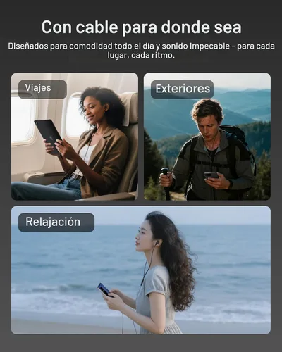Vista 4 de Belkin SoundForm Active Auriculares con Cancelación Activa de Ruido Cableados con Conector USB C, Clasificación IPX5, Auriculares Intrauditivos