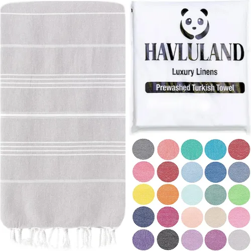 Vista 15 de Havluland - Juego de toallas de baño (100 % algodón turco)