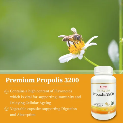 Vista 5 de Hi Well Premium Propolis 3200 Flavonoid 96mg 250VegeCápsulas