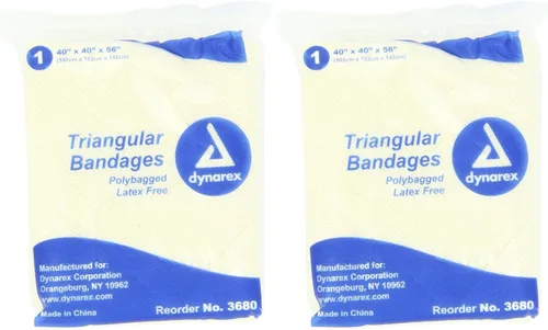 Vista 4 de Dynarex Vendaje triangular 3680, 7 x 4 x 4.25 pulgadas, paquete de 12