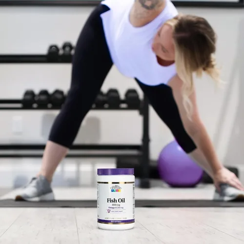 Vista 4 de 21st Century Aceite de pescado 1000 mg cápsulas blandas, 300 unidades Aceite de pescado omega-3 con EPA y DHA, apoyo para la salud cardíaca