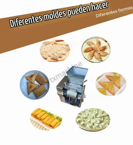 Vista 3 de T. X. Máquina automática de bolas de masa hervida Samosa/empanada/Rollo de resorte/pierogi/Ravioli/Momo máquina del fabricante con 1 molde libre