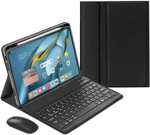 Vista 13 de Funda de teclado compatible con iPad de 9ª, 8ª y 7ª generación de 10.2 pulgadas, iPad Air de 3ª generación, iPad Pro de 10.5 pulgadas, teclas