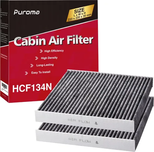Vista 8 de Puroma Filtro de aire de cabina con carbón activado, repuesto para CP134, CF10134, Honda & Acura, Civic, CR-V, Odyssey, CSX, ILX, MDX, RDX, AT134