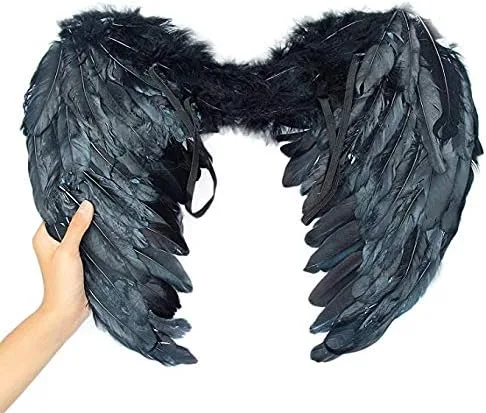 Vista 6 de Alas de plumas de ángel y diadema de halo para disfraces de fiesta de cosplay disfraz elegante para niñas mujeres y adultos