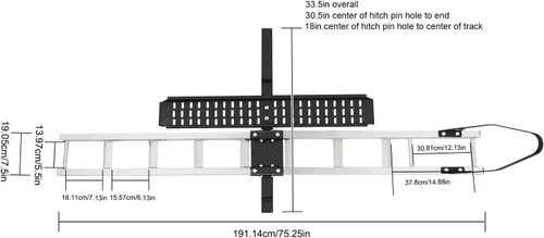 Vista 3 de Portador de motocicleta de 400 libras, soporte de aluminio para motocicleta con rampa de carga para motocicletas de cross, motocicleta