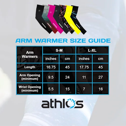 Vista 5 de athlos - Calentadores de brazos para ciclismo, correr y protección solar - Para hombres y mujeres