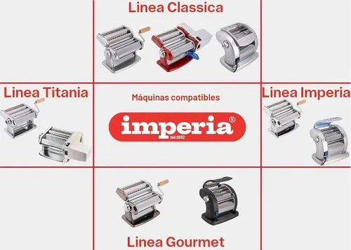 Vista 5 de Imperia Accesorio para cortador de pasta de espaguetis (0.079 pulgadas), 100% fabricado en Italia, construcción de acero inoxidable resistente