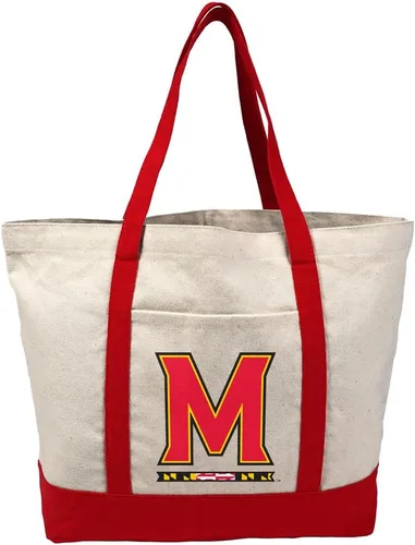 Vista 308 de Campus Lab Bolsa de lona con logotipo primario colegiado con bolsillo externo, bolsa de hombro reutilizable para ir de compras, playa Águilas A&m